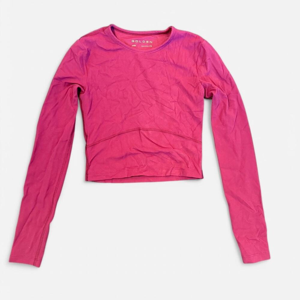 Aritzia golden pink crop workout